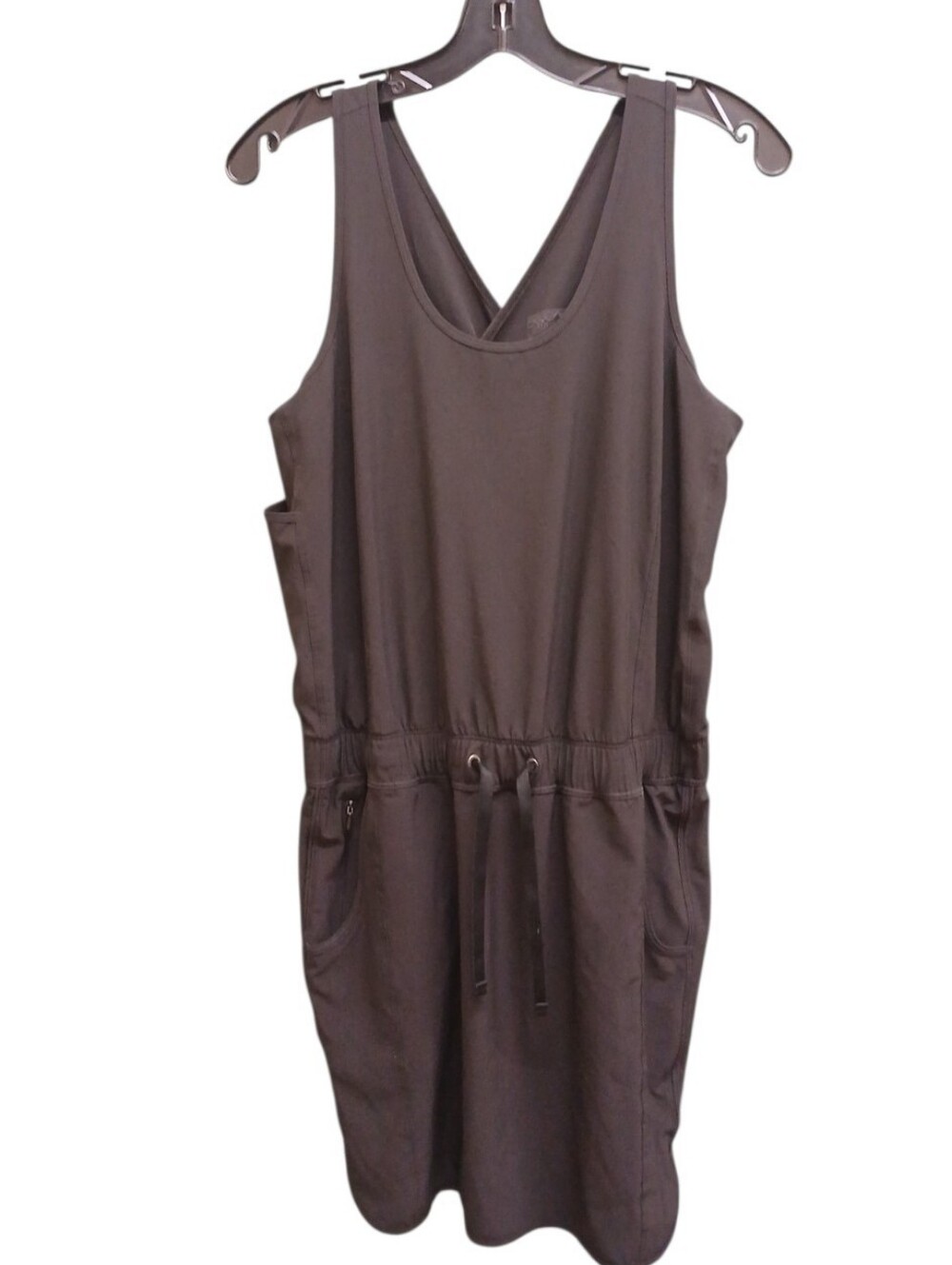 Patagonia Athletic Black Sleeveless Drawstring Dress Racerback Size Medium